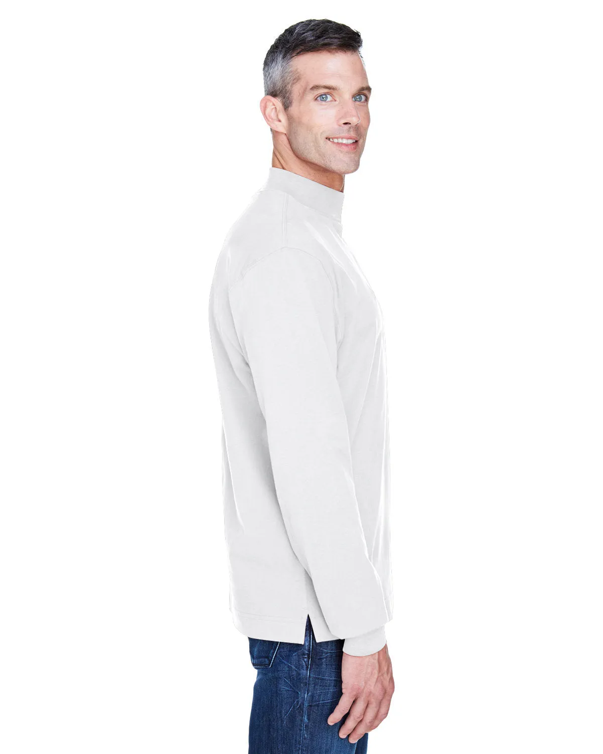 Devon & Jones Adult Sueded Cotton Jersey Mock Turtleneck D420