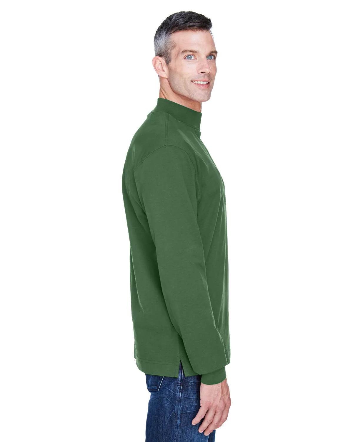 Devon & Jones Adult Sueded Cotton Jersey Mock Turtleneck D420