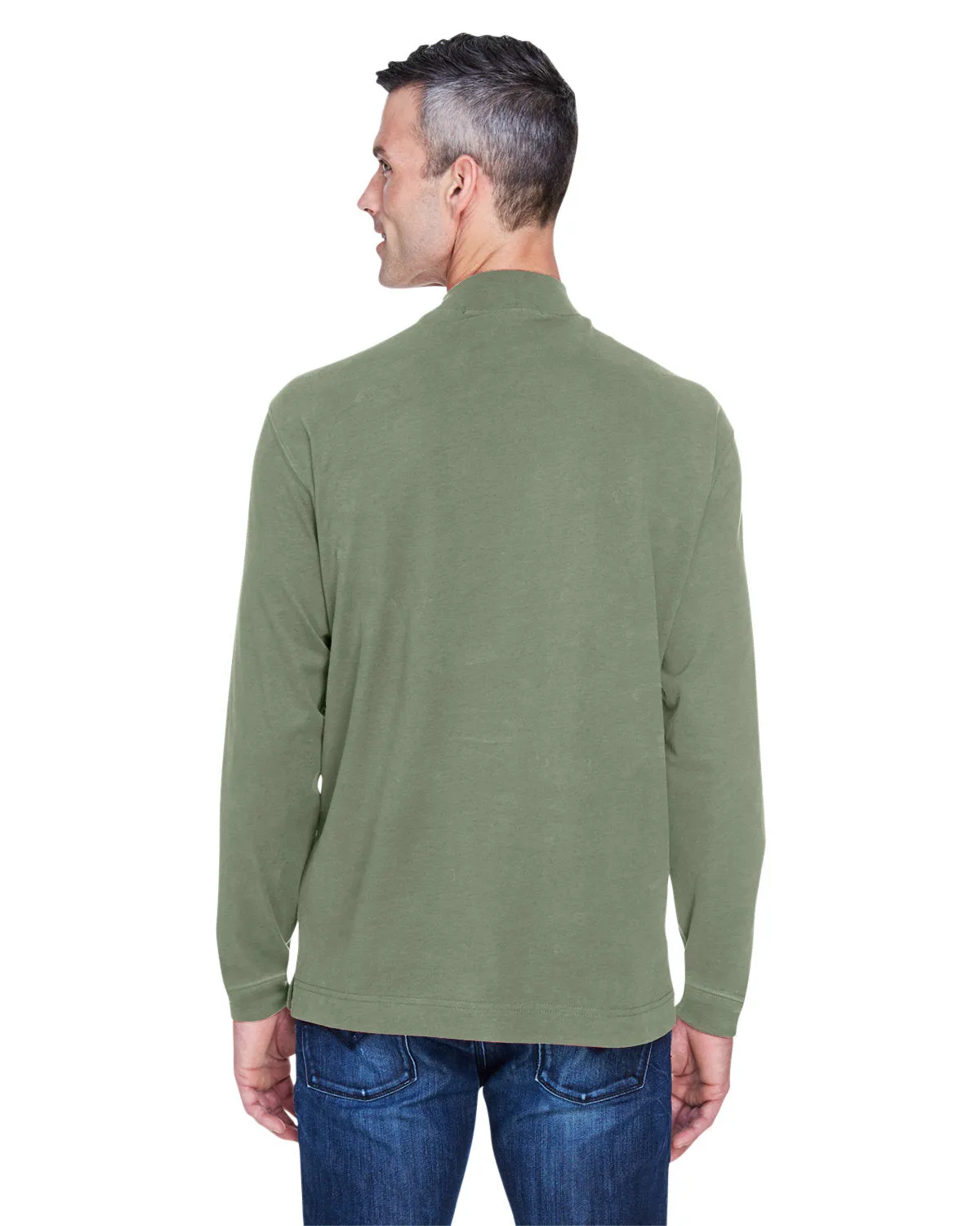 Devon & Jones Adult Sueded Cotton Jersey Mock Turtleneck D420