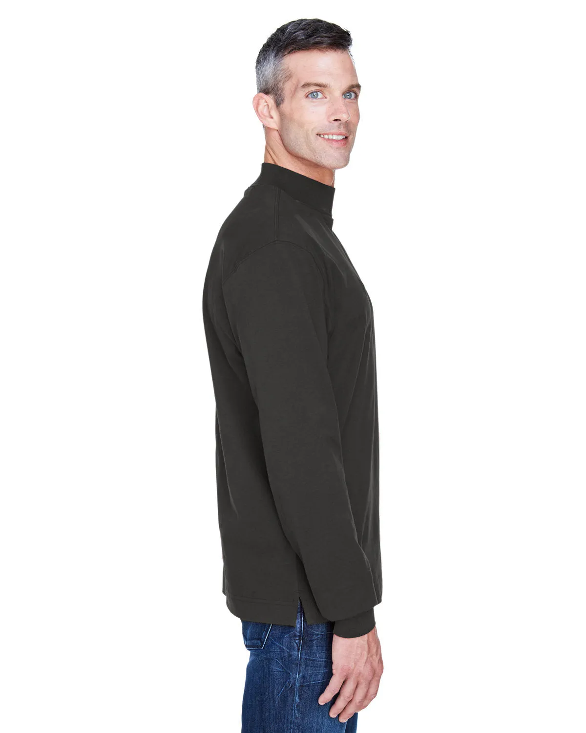 Devon & Jones Adult Sueded Cotton Jersey Mock Turtleneck D420