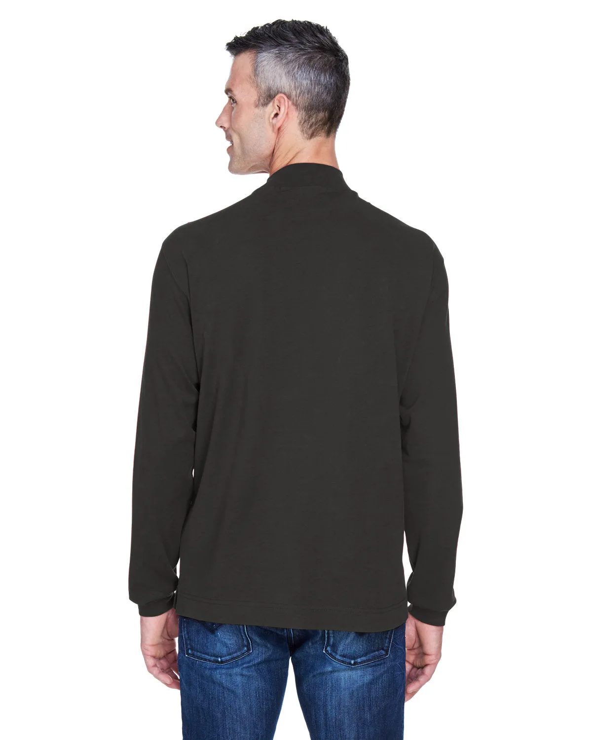 Devon & Jones Adult Sueded Cotton Jersey Mock Turtleneck D420