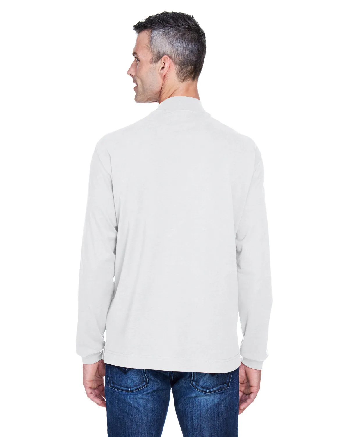 Devon & Jones Adult Sueded Cotton Jersey Mock Turtleneck D420