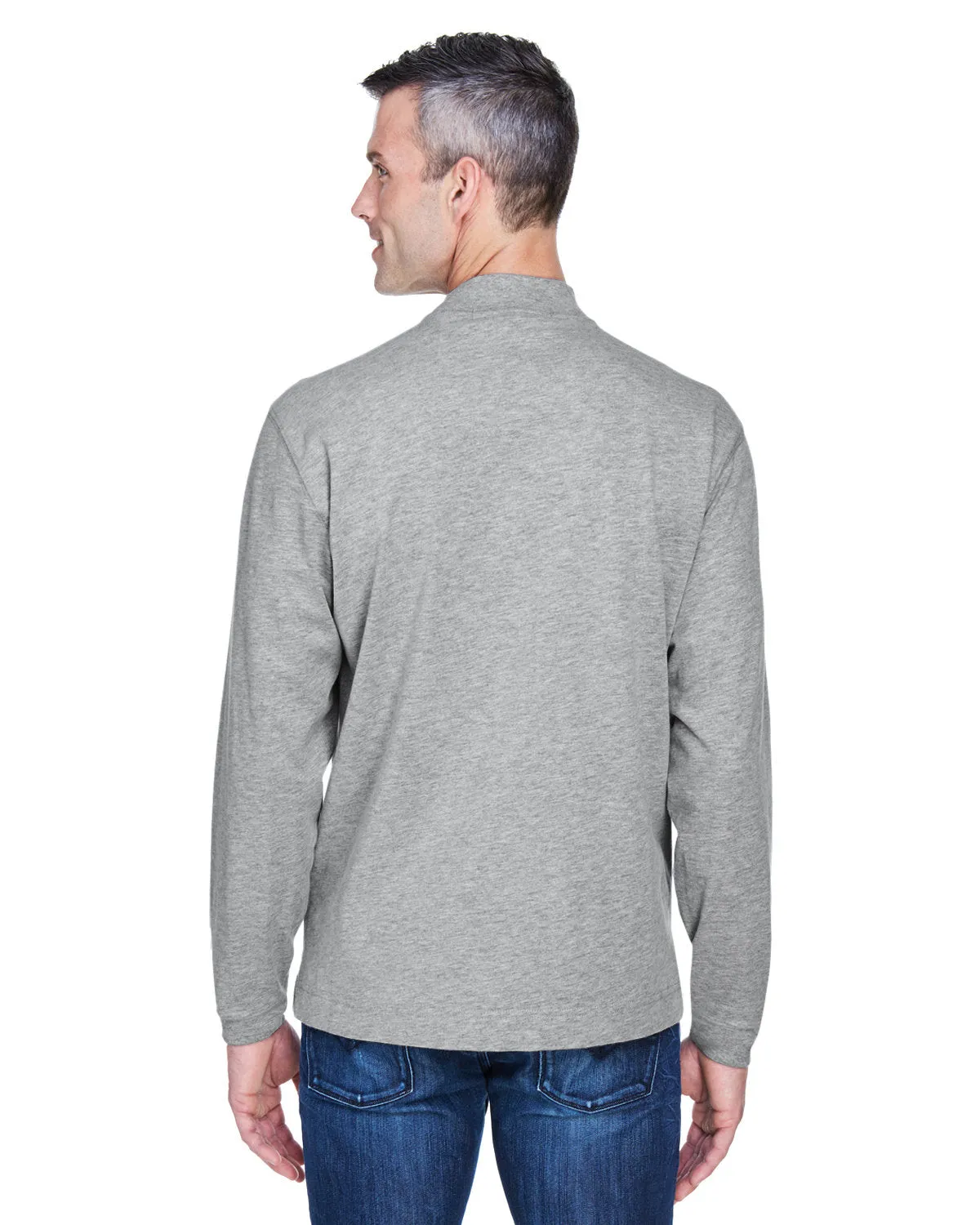 Devon & Jones Adult Sueded Cotton Jersey Mock Turtleneck D420