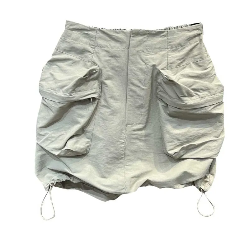 Draw Sting Utility Skirt With Pockets