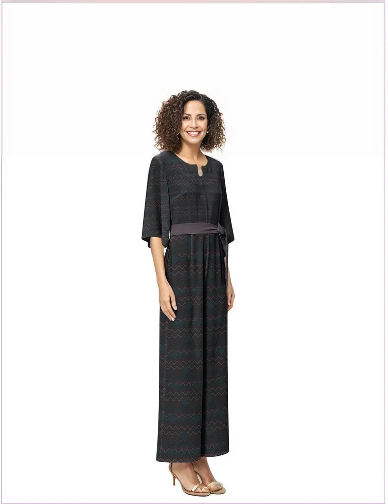 Easy Days Dark Dolman Sleeve Belted Wide Leg Jumpsuit