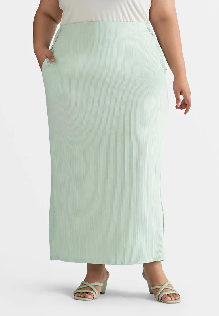 Emory Straight Cut Ribbed Skirt