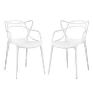 Entangled Dining Set Set of 2 White EEI-2347-WHI-SET