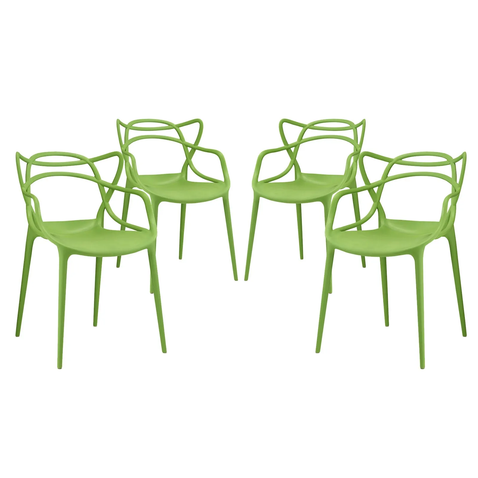 Entangled Dining Set Set of 4 Green EEI-2348-GRN-SET