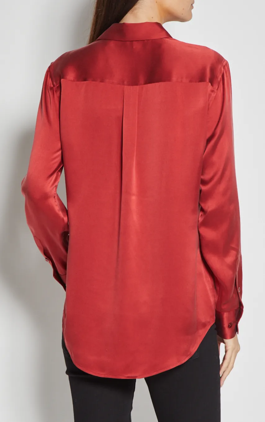 Equipment Signature Blouse Red Dahlia