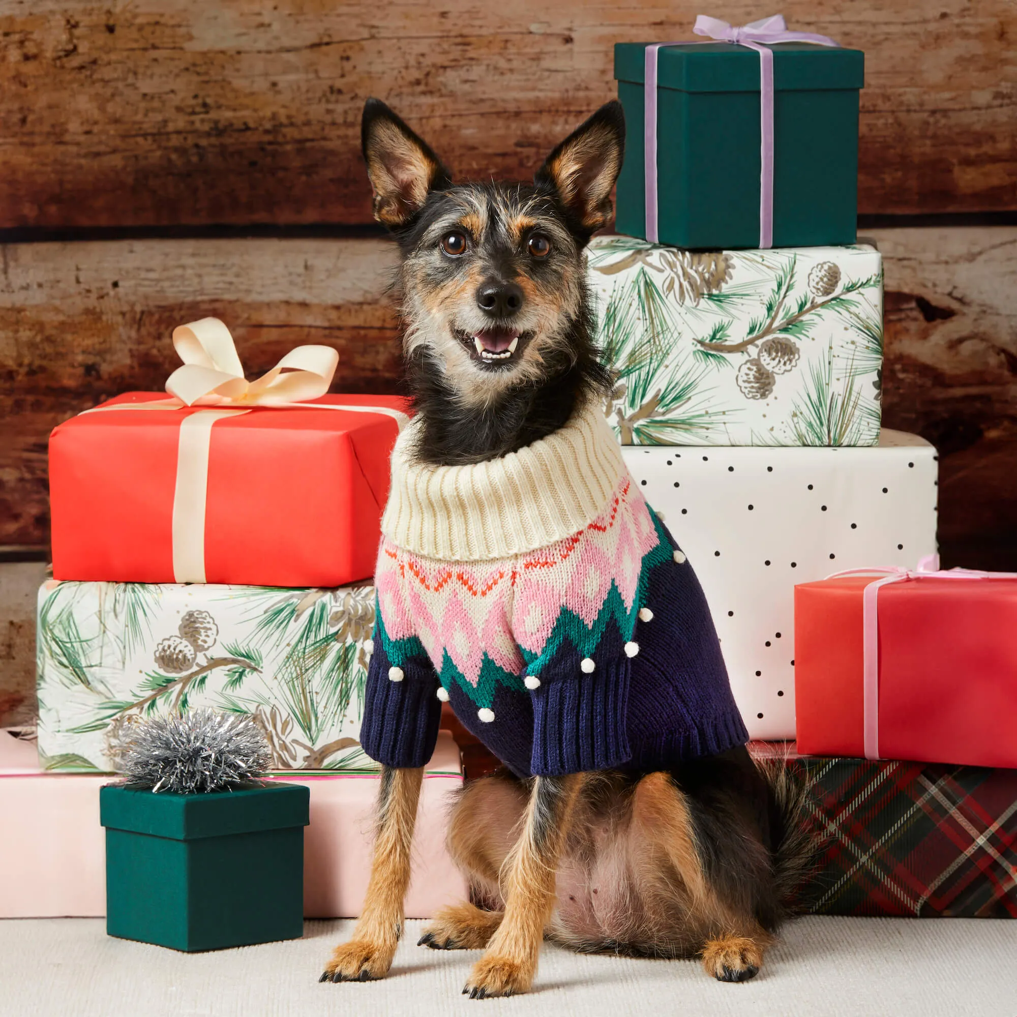 Fair Isle Bobble Dog Sweater