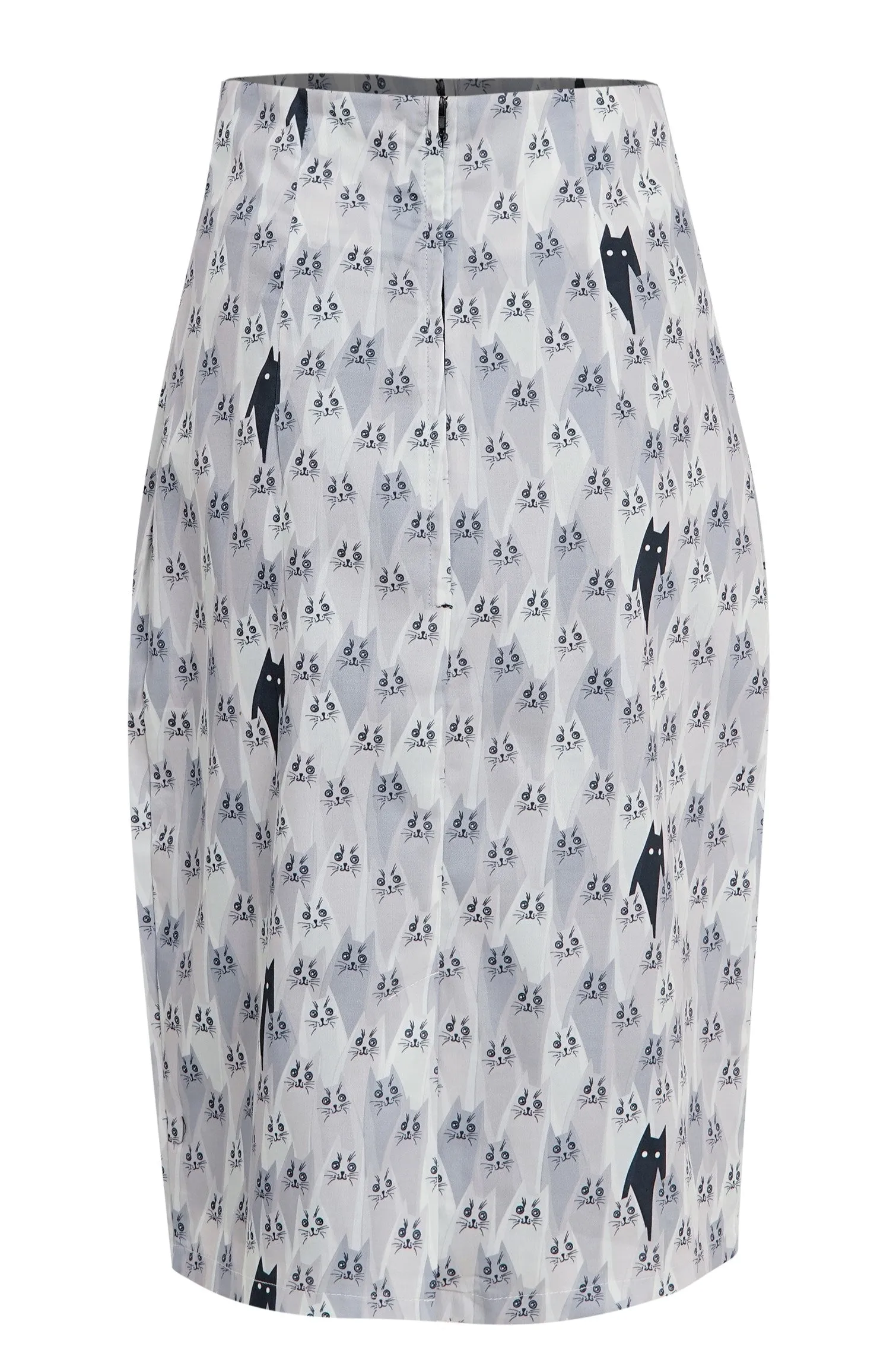 Falda White Cat Wiggle Skirt