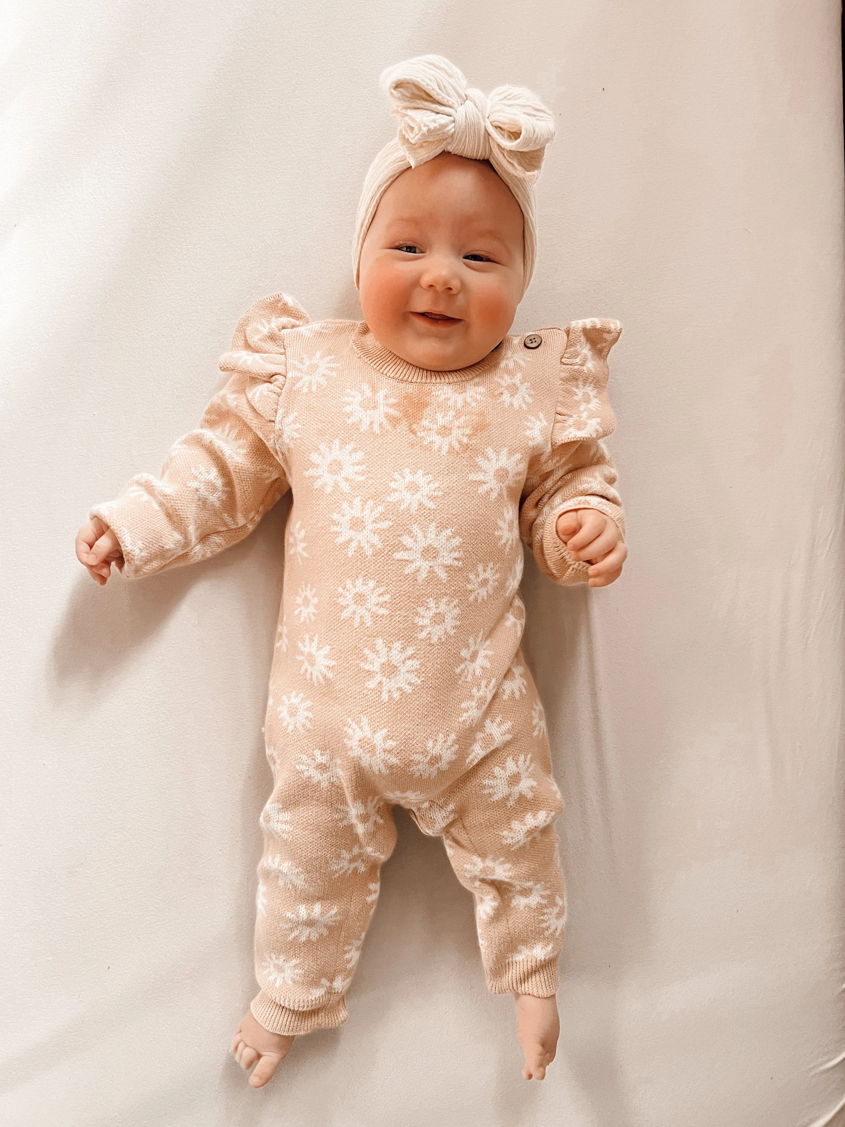 Floral Jacquard Baby Jumpsuit