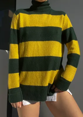 Forest Green & Yellow Knit (S-M)