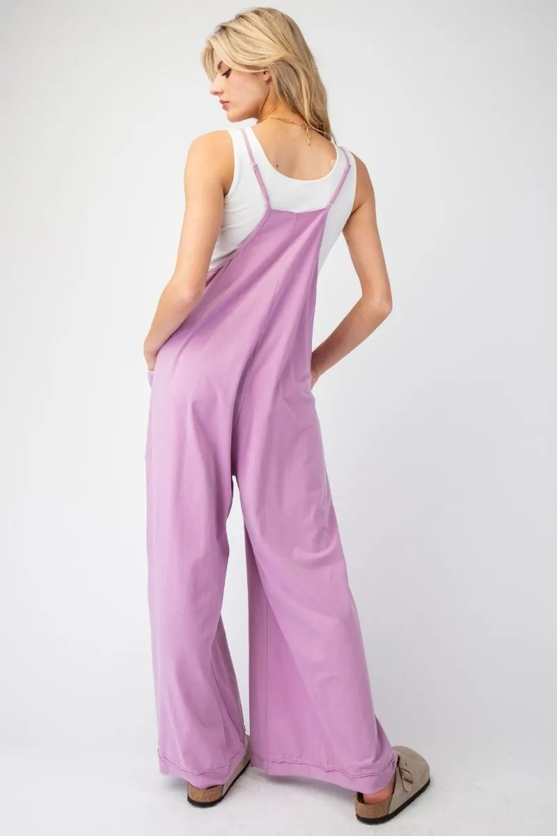 Free Spirit Wide Leg Jumpsuit - Lilac Rose