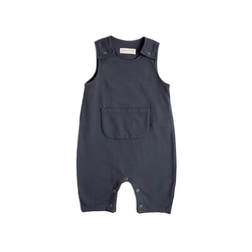 French Terry Overalls - Ink Blue