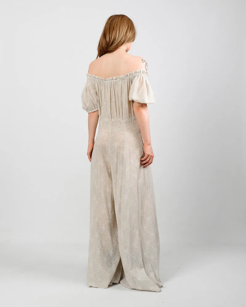 Gauze Off-the-Shoulder Palazzo Jumpsuit