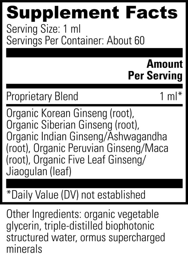 Ginseng | Adaptogen for Energy - 2 fl oz