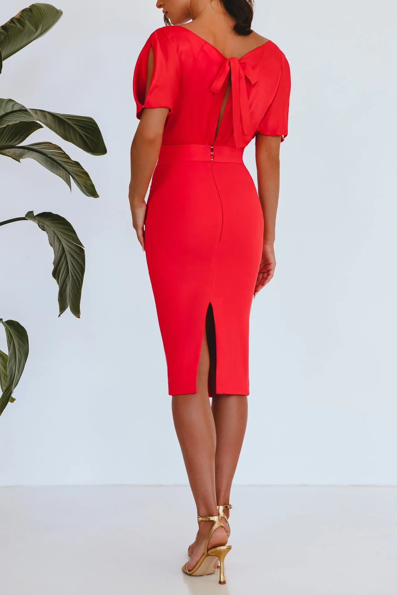 Greta Coral Red Dress