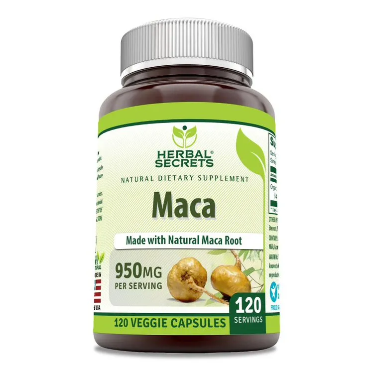 Herbal Secrets Maca | 950 Mg | 120 Veggie Capsules