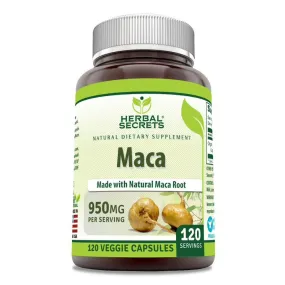 Herbal Secrets Maca | 950 Mg | 120 Veggie Capsules