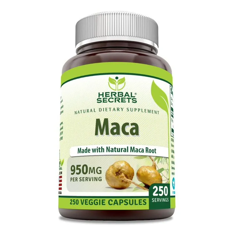 Herbal Secrets Maca | 950 Mg |  250 Veggie Capsules