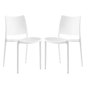 Hipster Dining Side Chair Set of 2 White EEI-2424-WHI-SET