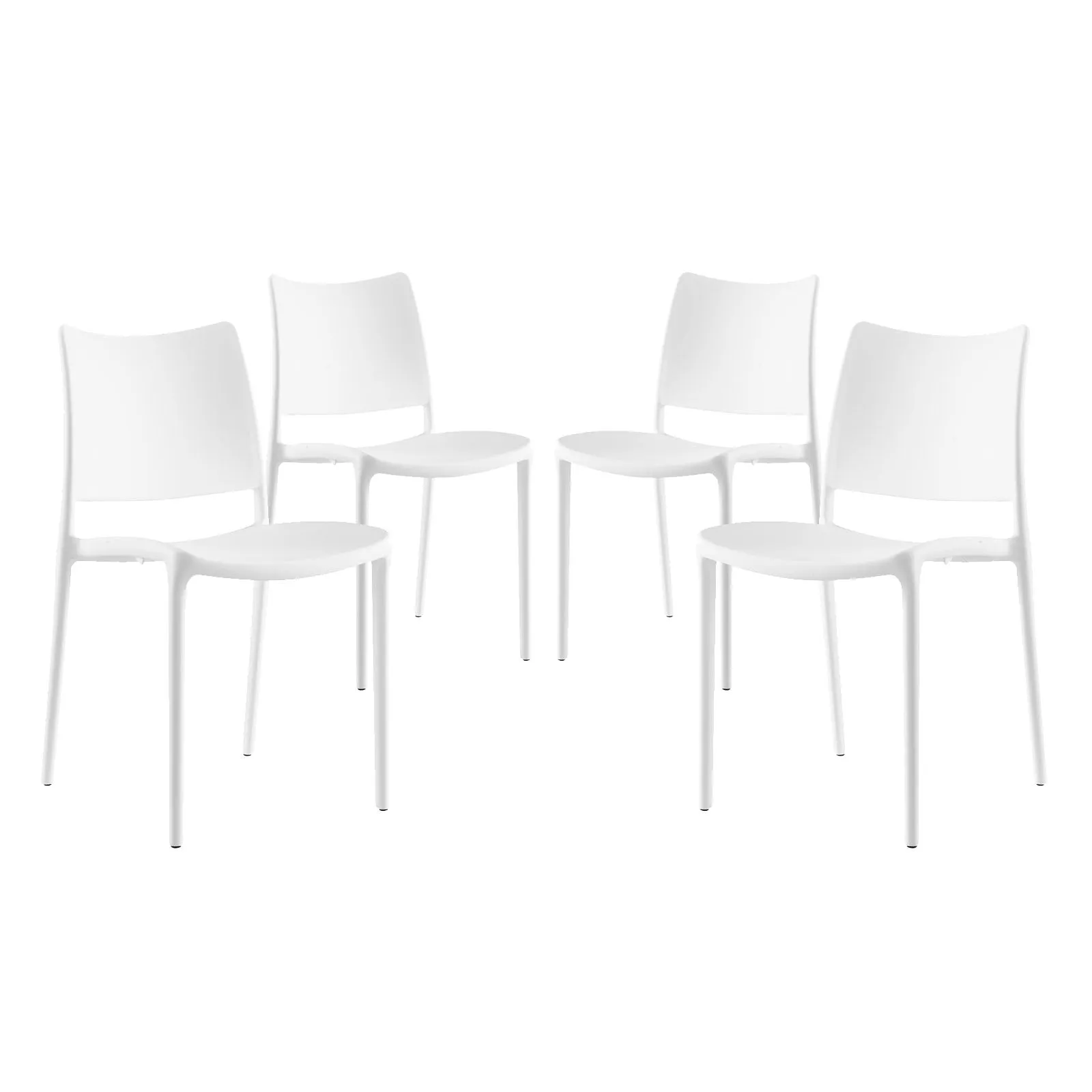 Hipster Dining Side Chair Set of 4 White EEI-2425-WHI-SET