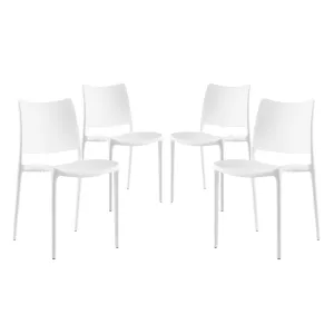 Hipster Dining Side Chair Set of 4 White EEI-2425-WHI-SET