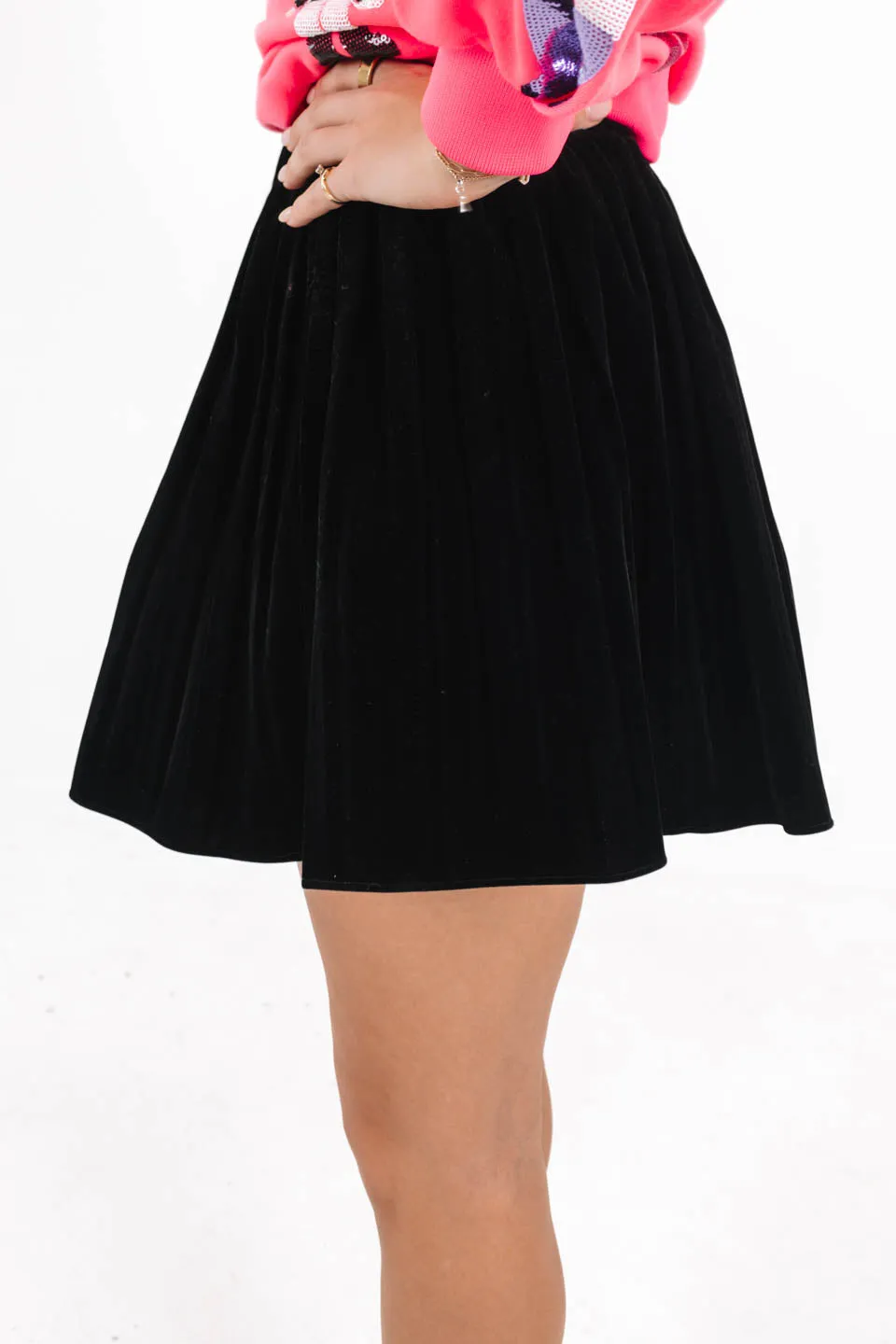 Holly Jolly Feeling Skirt - Black