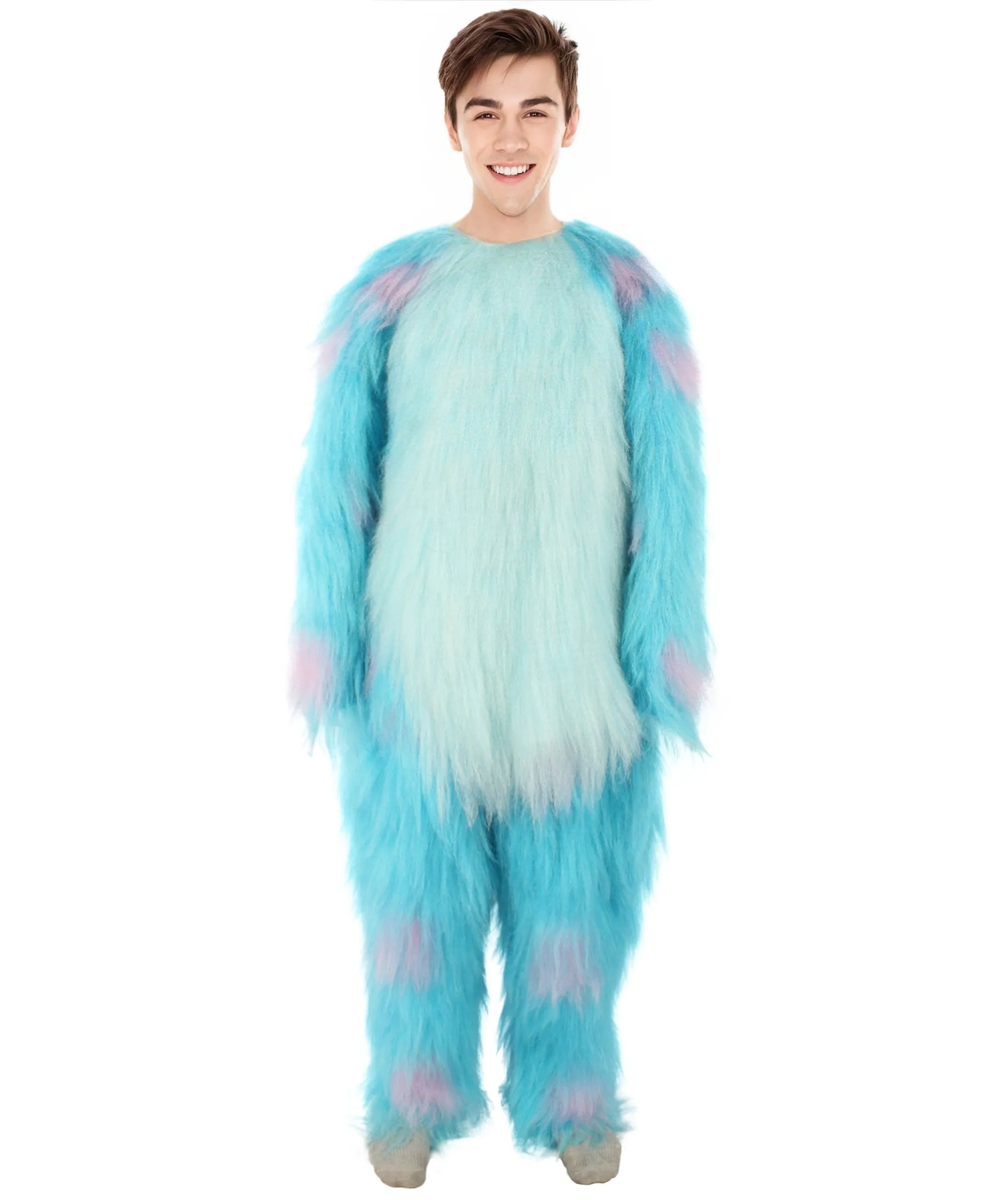 HPO Blue and Pink Scare Monster Costume  - Long Synthetic Fibers