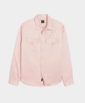 Japanese Sateen Utility Shirt in Pink