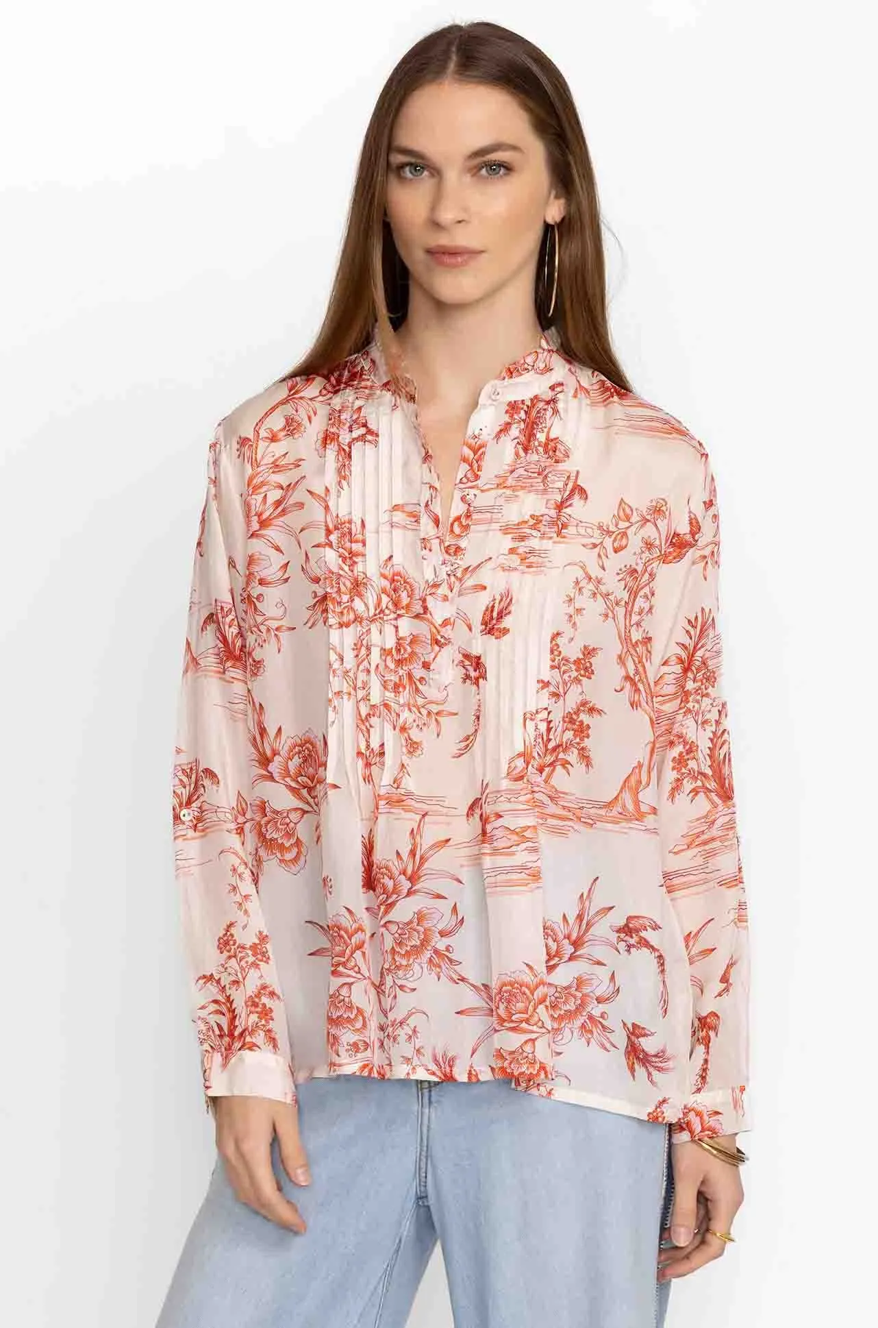 Johnny Was Spring Fire Malia Blouse