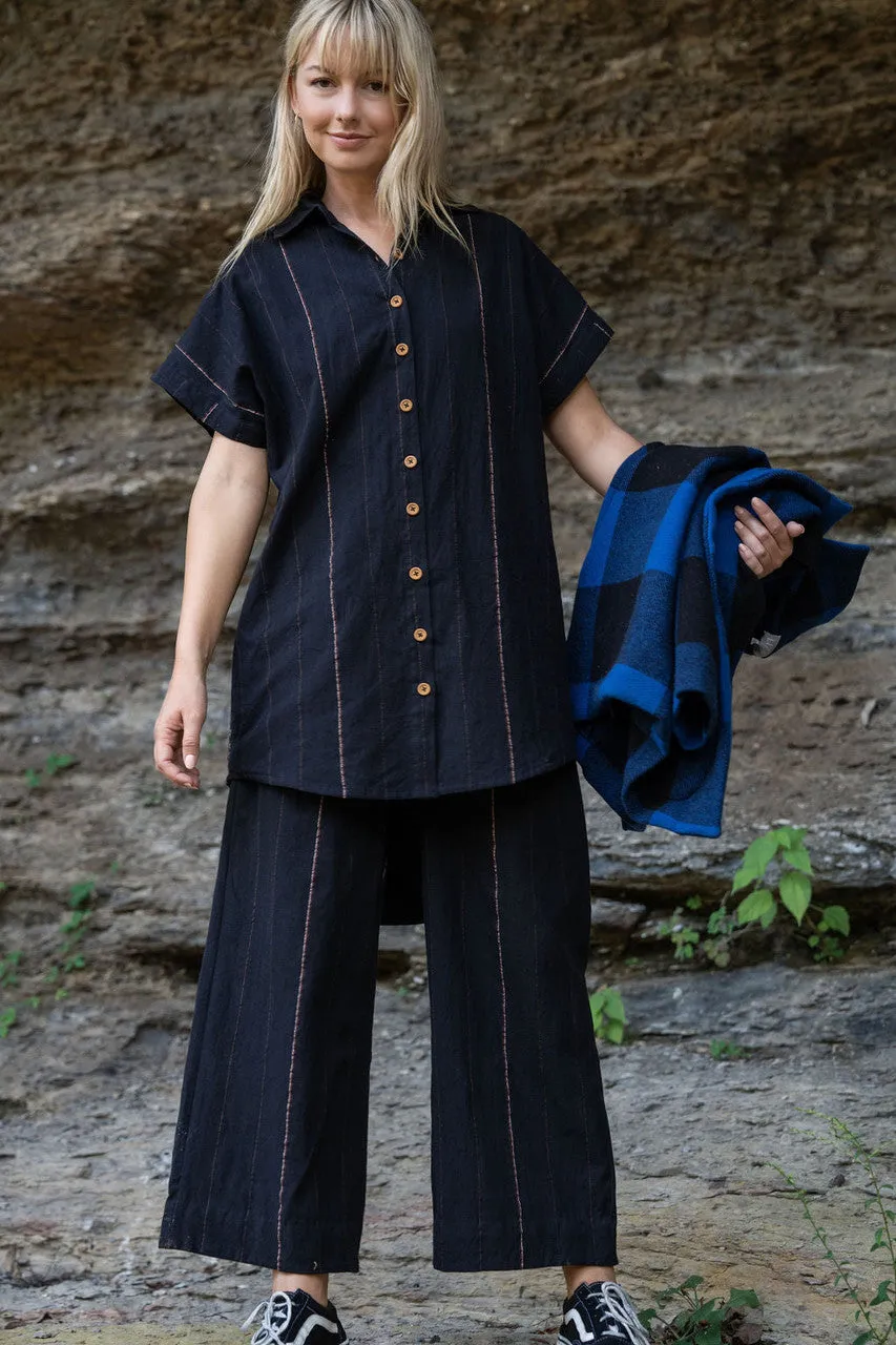 Katie Handwoven Cotton Black Set