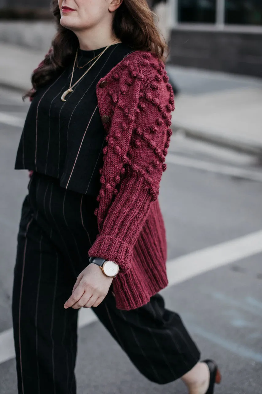 Katie Handwoven Cotton Crop Set in Black - M Pants, XXL Shirt