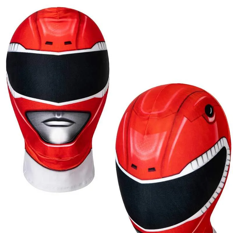 Kids Power Rangers Jumpsuit Red Ranger Cosplay Costume Halloween Party Suit