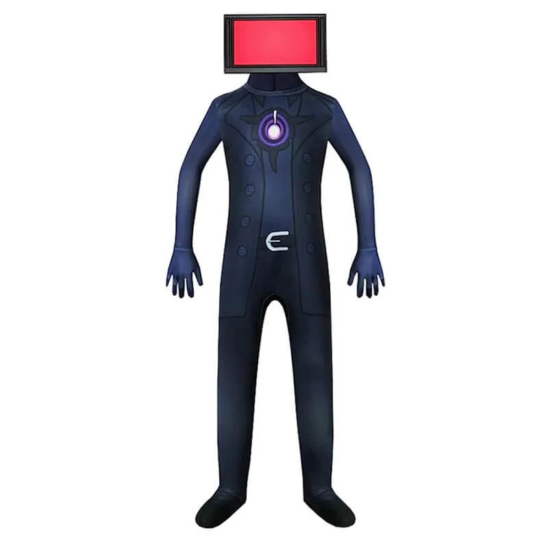 Kids Skibidi Toilet Costume Jumpsuit Cameramen TV man Speakerman Funny Halloween Carnival Suit