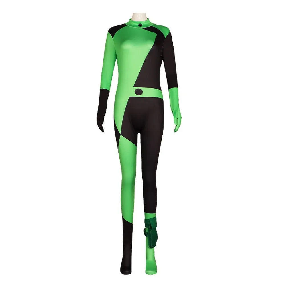 Kim Possible Shego Costume Bodysuit Jumpsuit Party Halloween