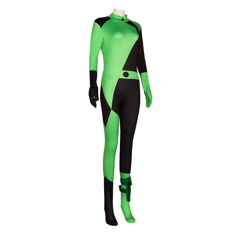 Kim Possible Shego Costume Bodysuit Jumpsuit Party Halloween