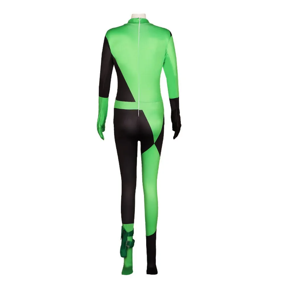 Kim Possible Shego Costume Bodysuit Jumpsuit Party Halloween