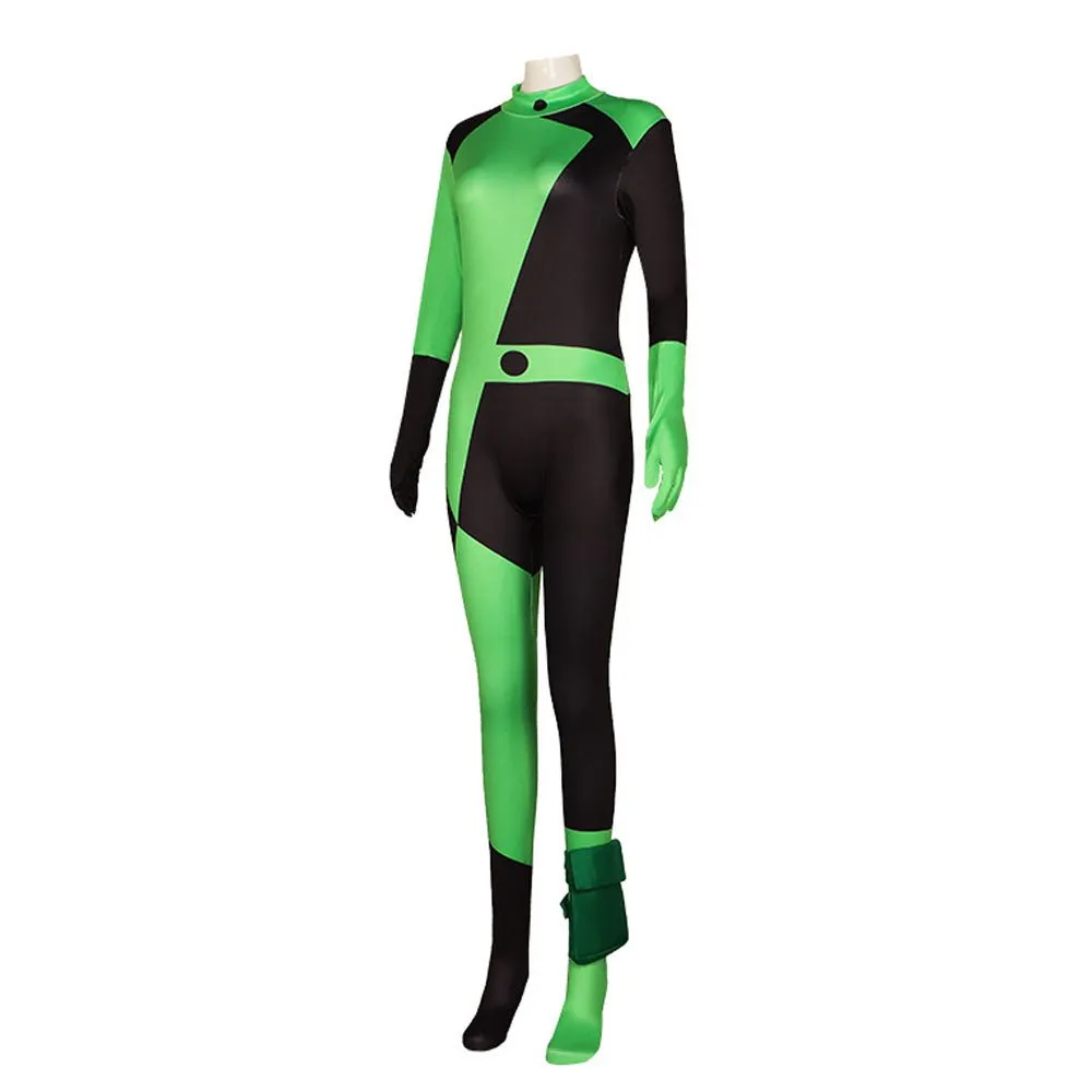 Kim Possible Shego Costume Bodysuit Jumpsuit Party Halloween