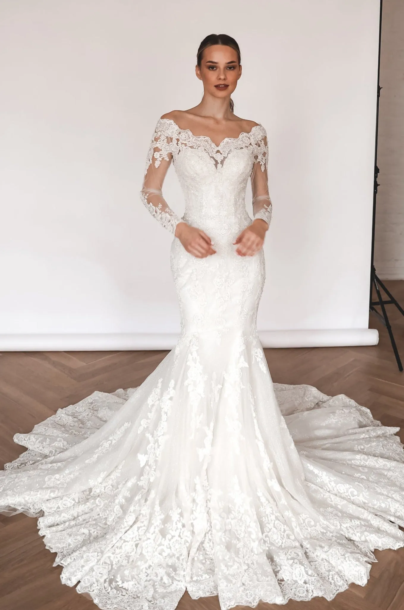 Lace Shimmery Wedding Dress Ornella 2 in 1