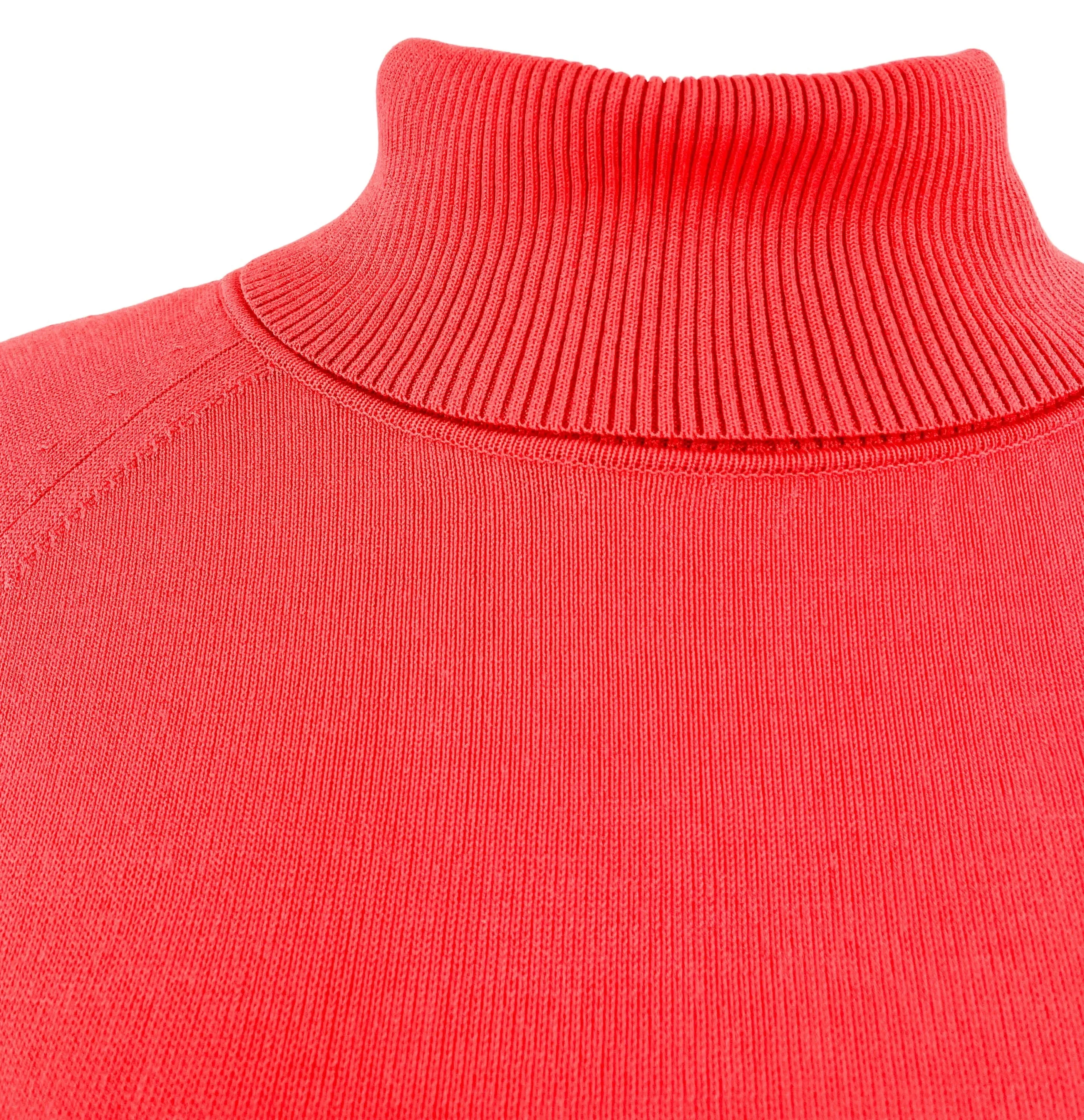 Lafayette 148 Turtleneck in Stamped Poppy