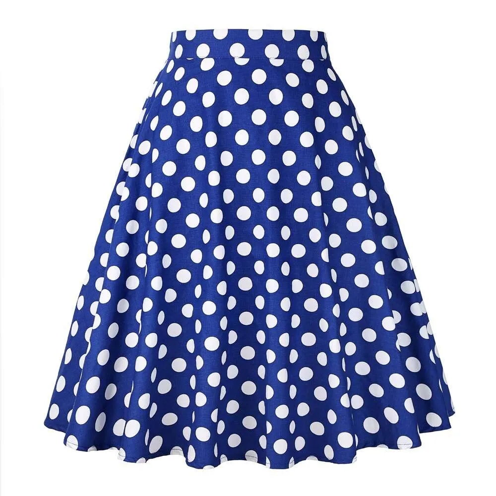 Leopard Print High Waist Skirt Pleated Women Flared Runway Midi Skirt Fashion Cotton Swing Rockabilly Party Skirts Gothic