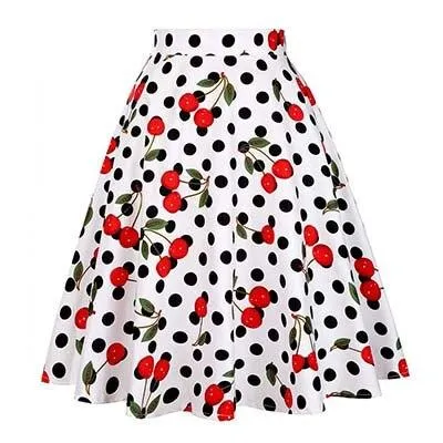 Leopard Print High Waist Skirt Pleated Women Flared Runway Midi Skirt Fashion Cotton Swing Rockabilly Party Skirts Gothic