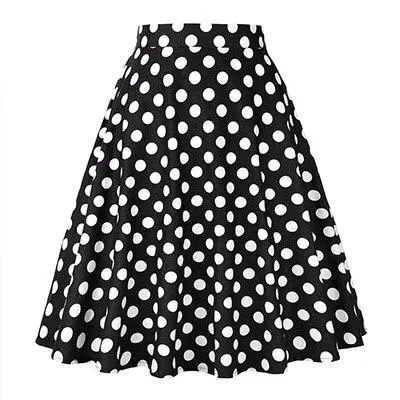 Leopard Print High Waist Skirt Pleated Women Flared Runway Midi Skirt Fashion Cotton Swing Rockabilly Party Skirts Gothic