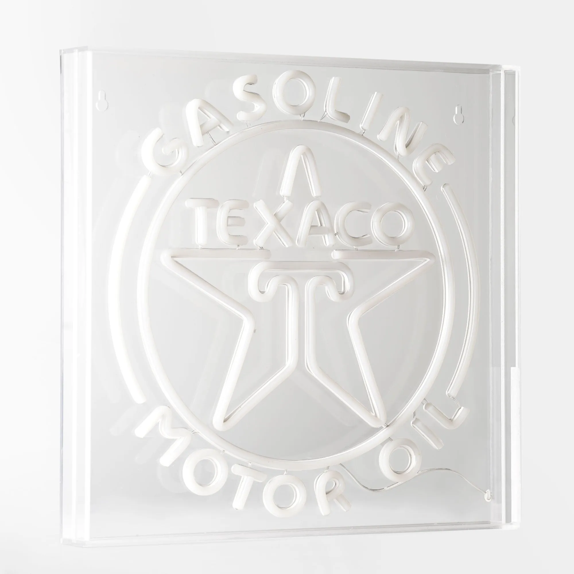 Licensed Texaco Gasoline Motor Oil Acrylic LED Wall Decor Sign  - 16" x 16"