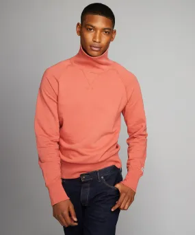 Lightweight Turtleneck Sweatshirt in Orange Russet