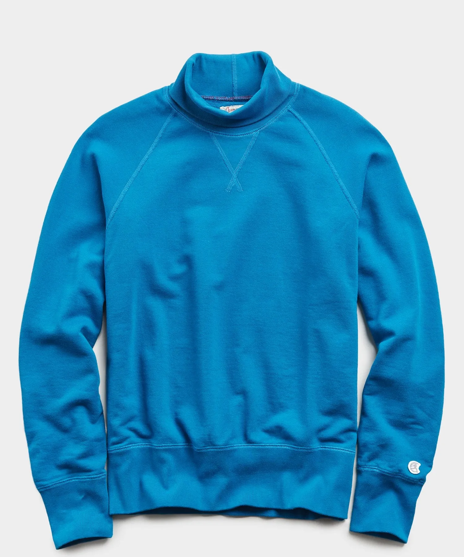 Lightweight Turtleneck Sweatshirt in Slate Teal