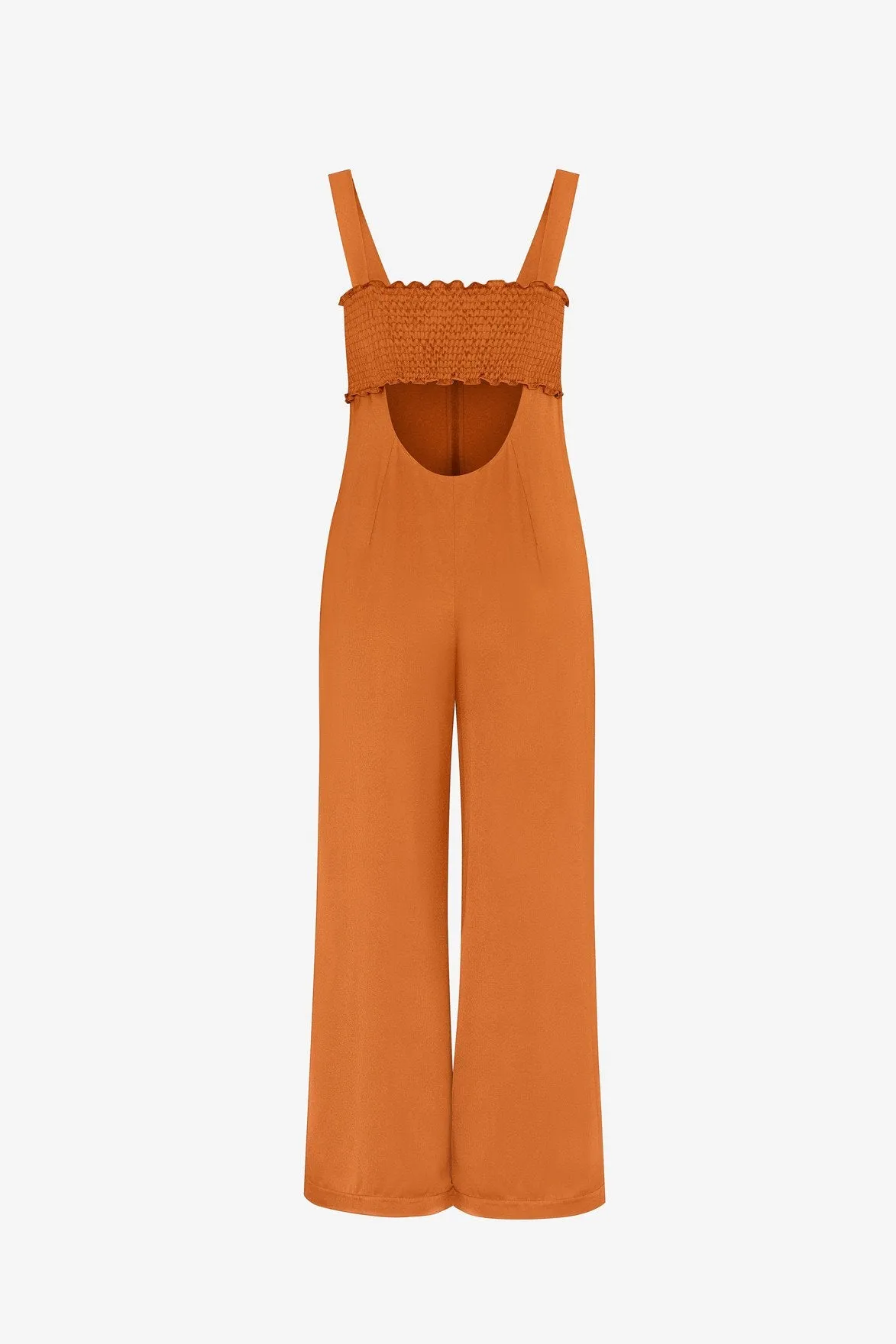 LIQUID SATIN SMOCK JUMPSUIT