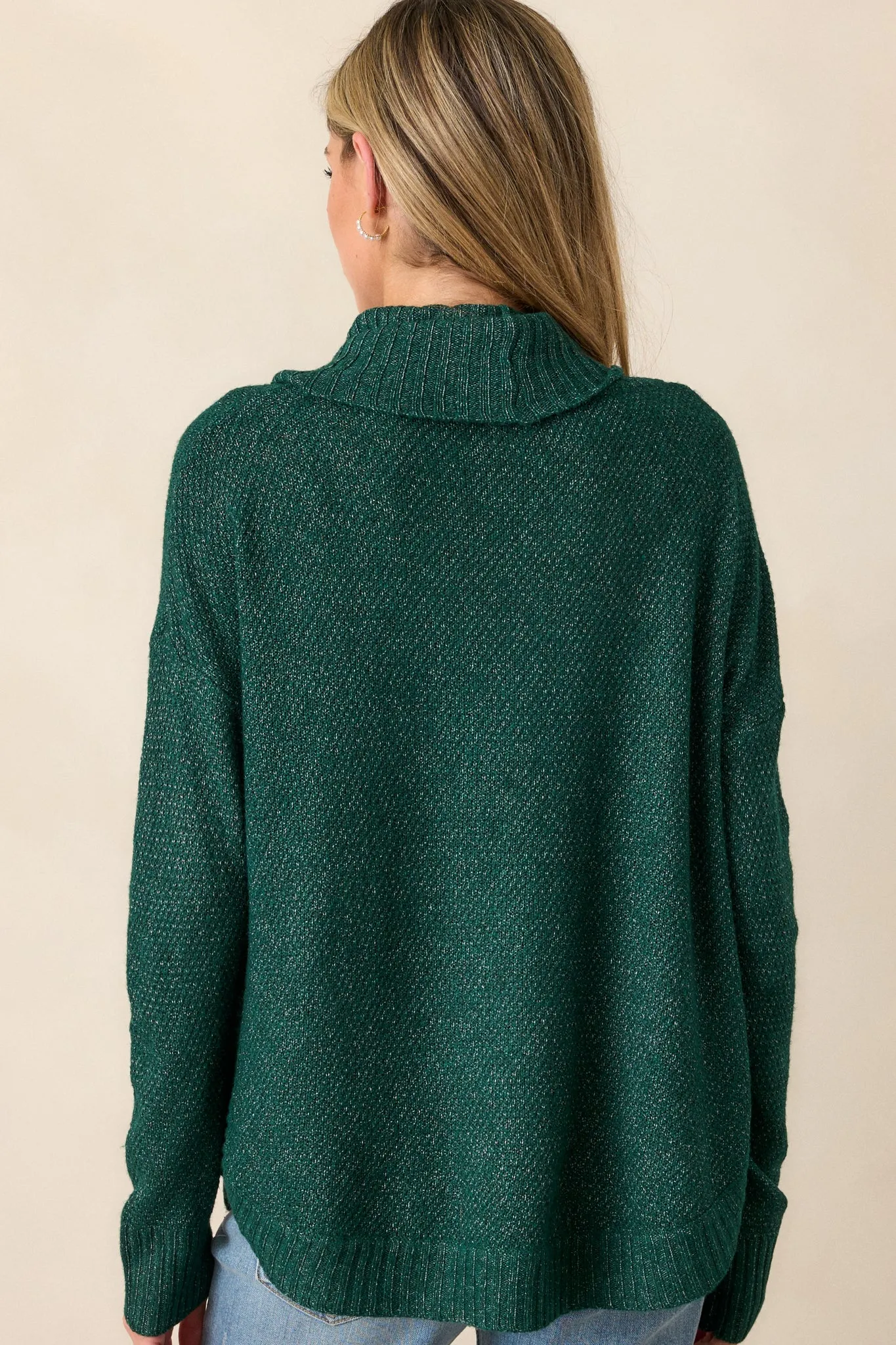 Living Right Hunter Green Sweater